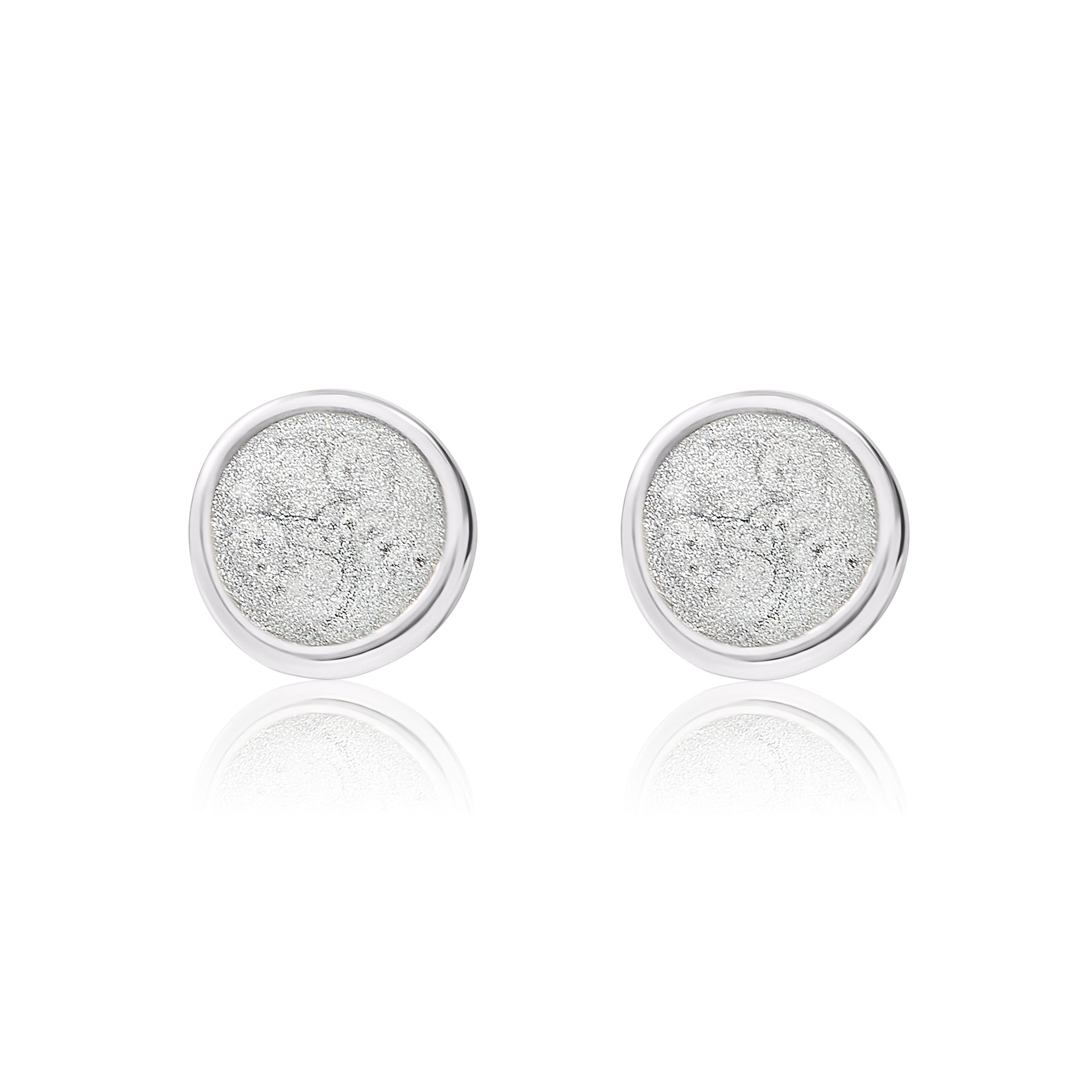 Silver Pebble Studs - Various Colours - Coralandmint