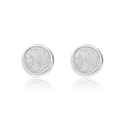 Silver Pebble Studs - Various Colours - Coralandmint