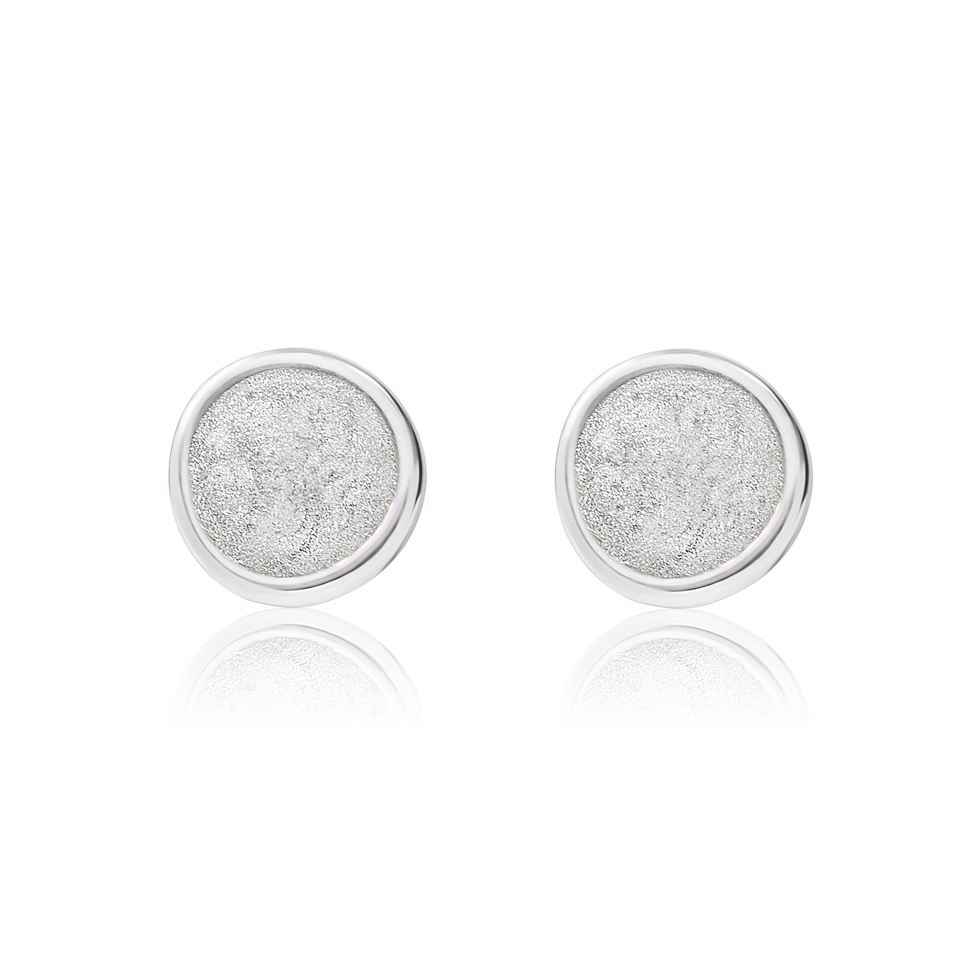 Silver Pebble Studs - Various Colours - Coralandmint