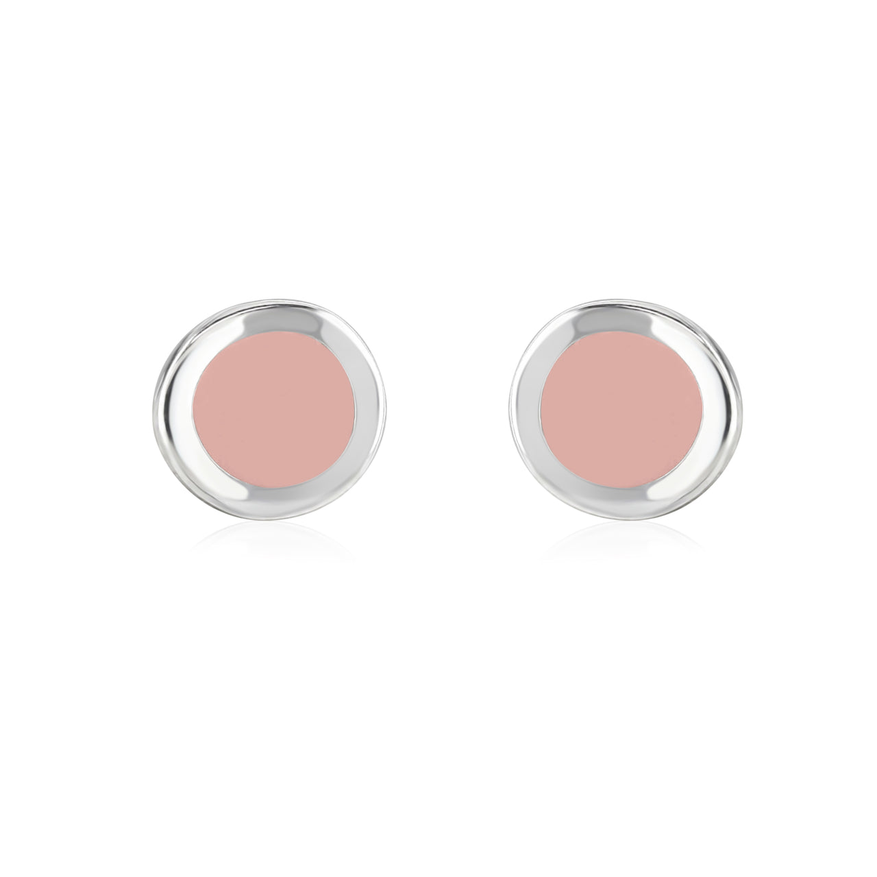 Pale Pink Enamel Studs