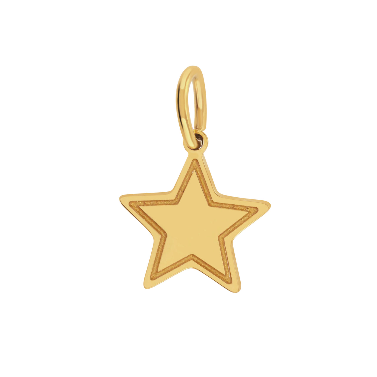Gold Star charm with sparkly enamel
