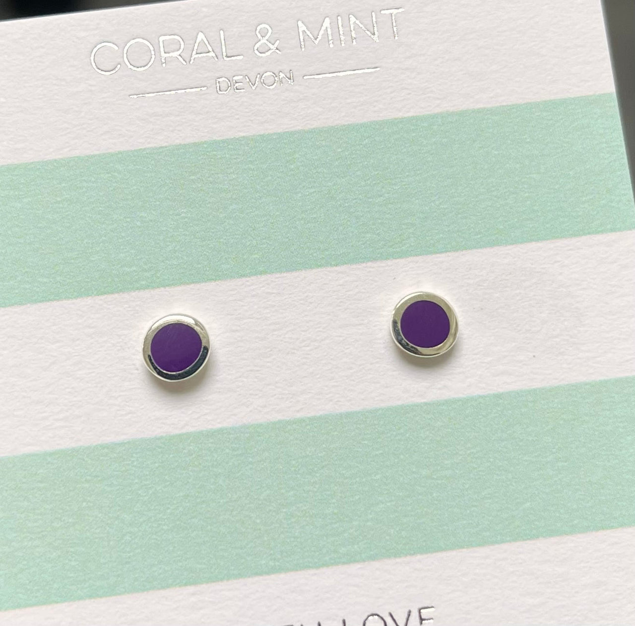 Purple Enamel Studs