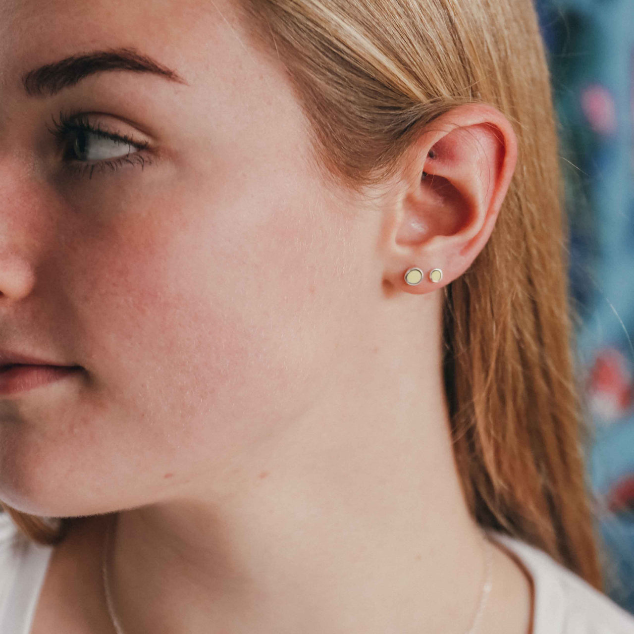 Mini Lemon Enamel Studs